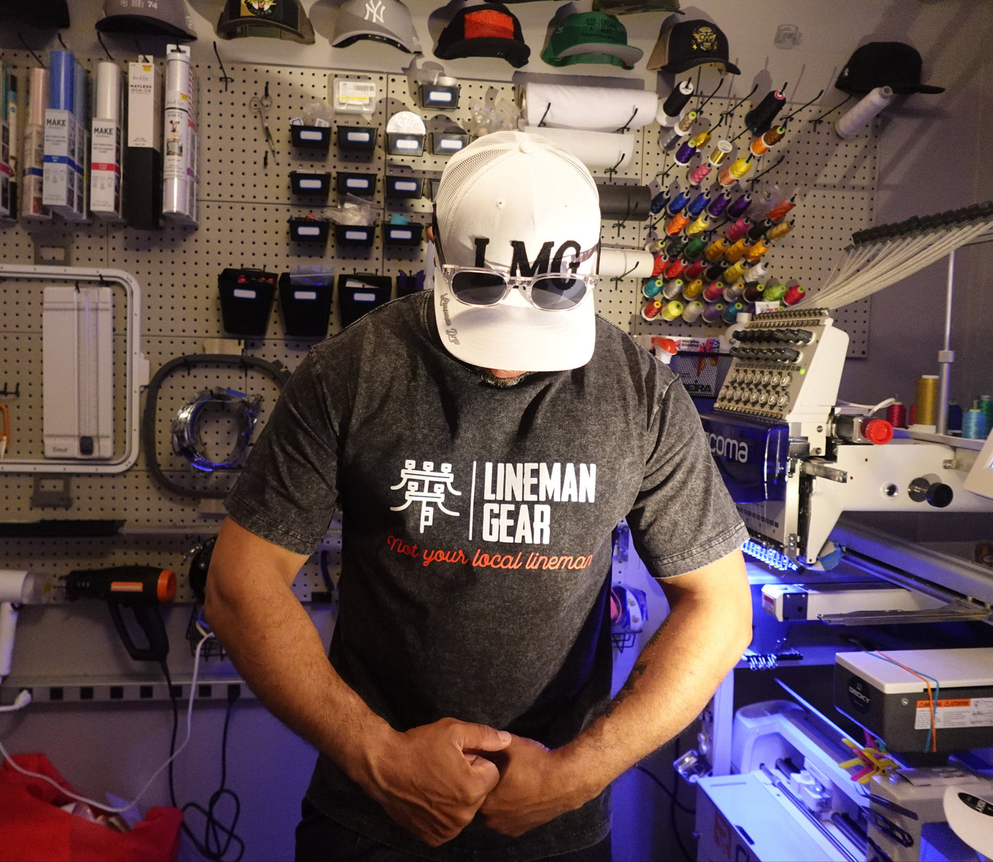 Short sleeve T-Shirt with Lineman Gear Logo "Not your local lineman"